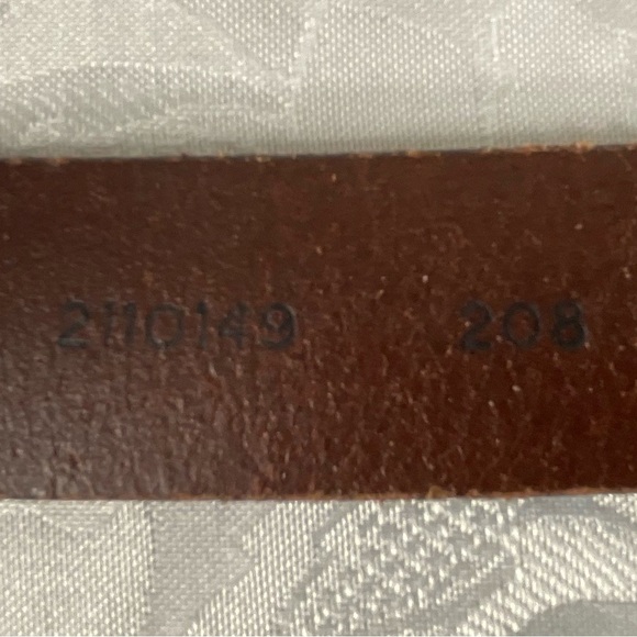 Ralph Lauren Polo Mens Reddish Brown Leather Belt 37 Inches Length Made In Italy - Picture 5 of 7